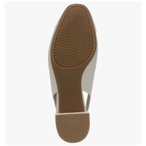 LifeStride Women's Becoming Slingback Block Heel Pump Bone Size 7 M NWT - Picture 7 of 16